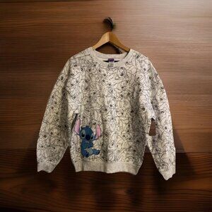 Lilo And Stitch Sweatshirt Blue Gray Junior